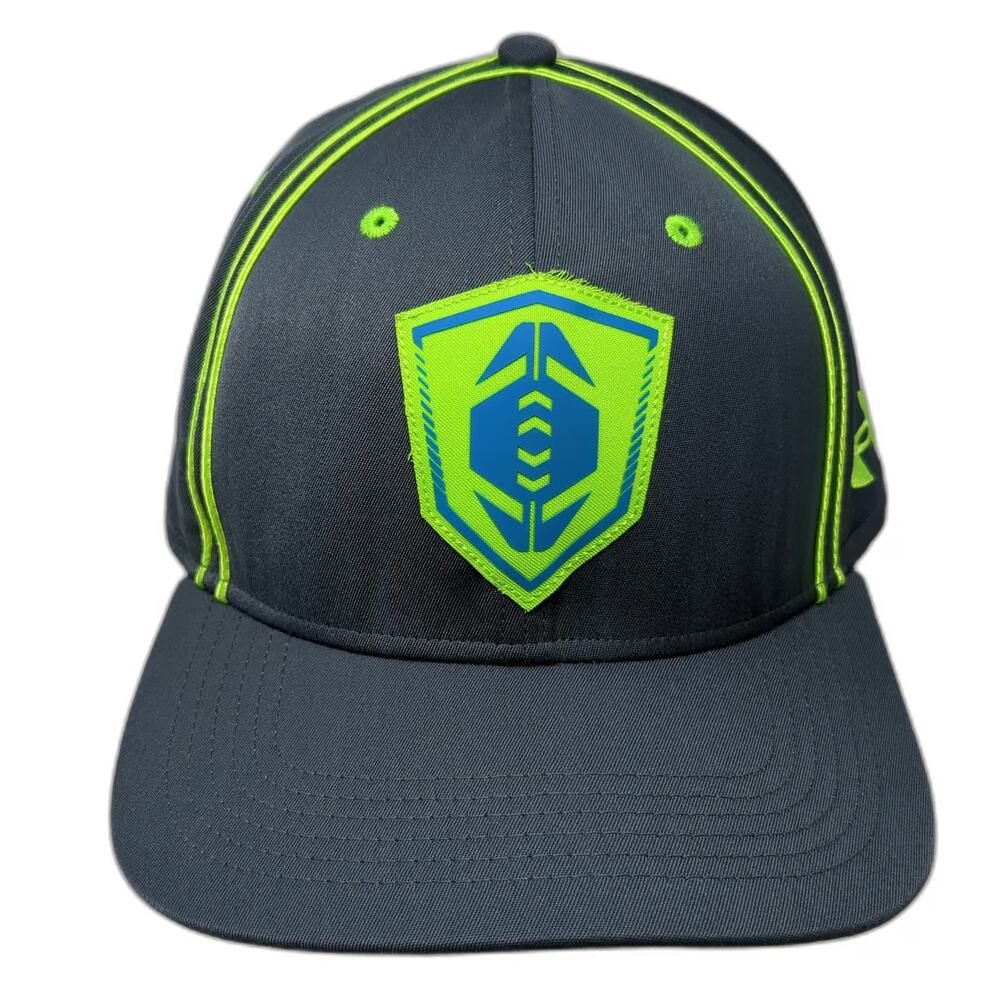 Under Armour All America Snapback Hat Gray One Size Neon Shield Patch Piping
